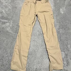 Duluth Trading Pants Womens 14 (33x34.5) Dry On Fly Cargo Nylon Ink Gray 46708